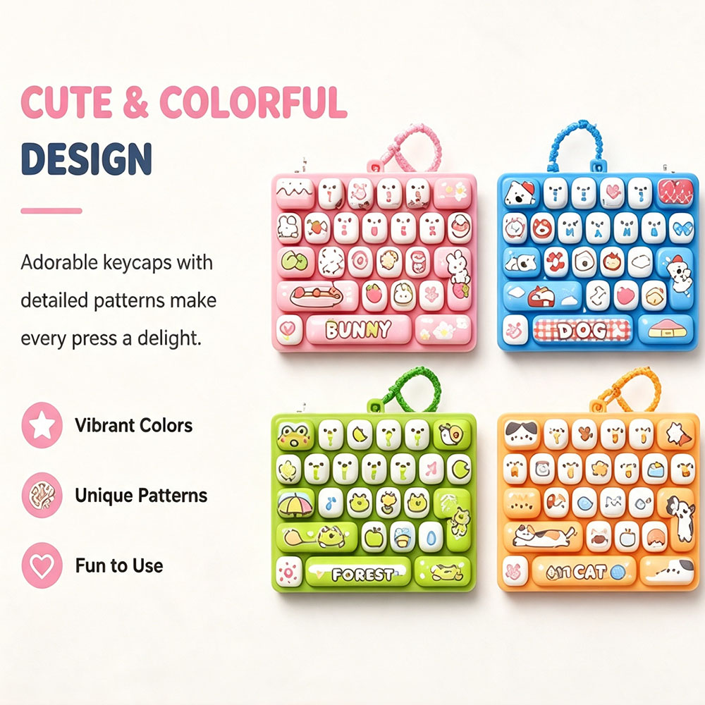 พวงกุญแจคีย์บอร์ดกลไกแบบกดปุ่ม - Gaming Console Buttons บทวิจารณ์และราคา